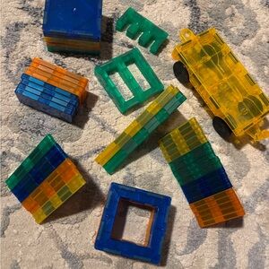 Lot of Colorful Magnetic Building Blocks Set